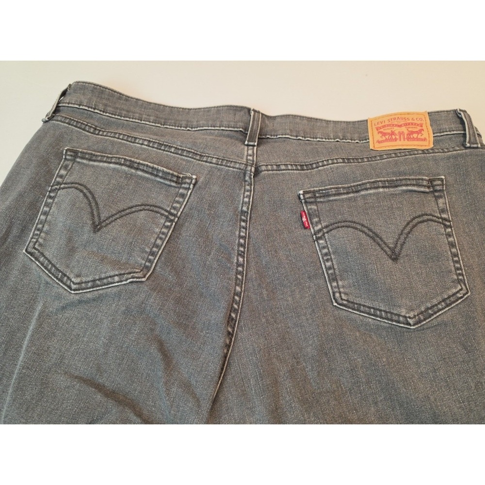 Levi's Grey Boyfriend Jeans Women 20W Whiskered Relaxed Fit 28944-0035 - Picture 8 of 10